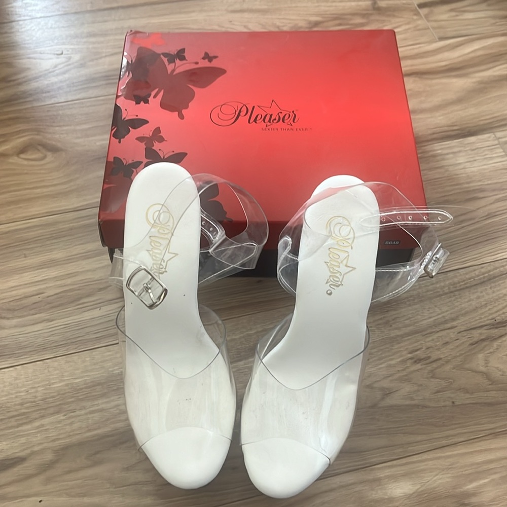 Pleaser stripper clear platform heels - Picture 3 of 4